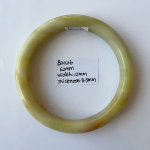 62mm Serpentine Bangle: Natural Xiu Jade Bracelet