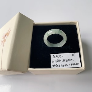 6.5US zweifarbige grüne Jade Ring natürliche burmesische Jadeit authentische Klasse A