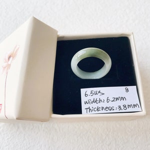 6.5US zweifarbige grüne Jade Ring natürliche burmesische Jadeit authentische Klasse A