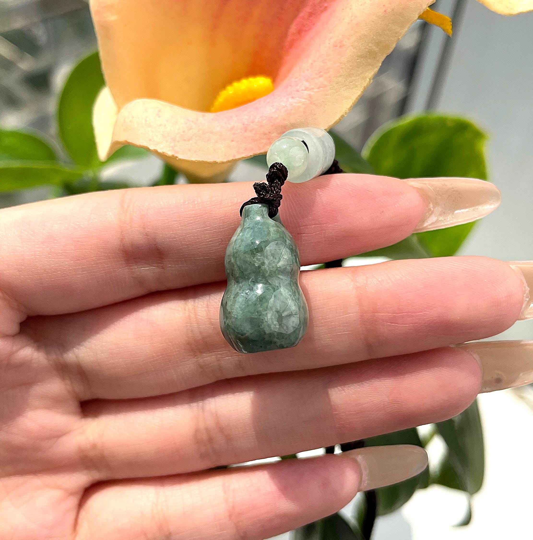 ひょうたん型翡翠ペンダント 天然ビルマ産翡翠 本物 グレードA - Etsy 日本