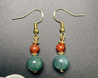Statement Earrings Jade Drop Earrings Natural Burmese Jadeite Authentic Grade A E2508