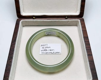 天然蛇紋翡翠バングル：本物グレードA、60.5mm - Etsy 日本