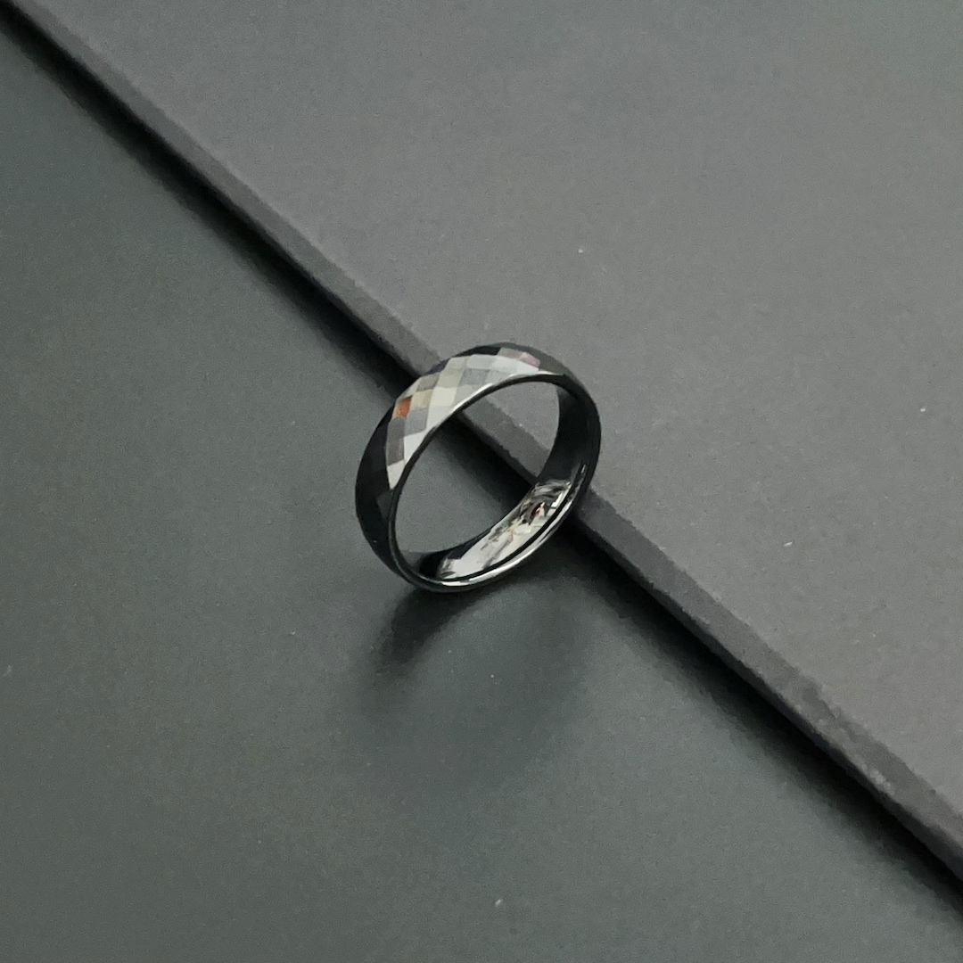 ブラックファセットバンドリング マットセラミックバンド - Etsy 日本