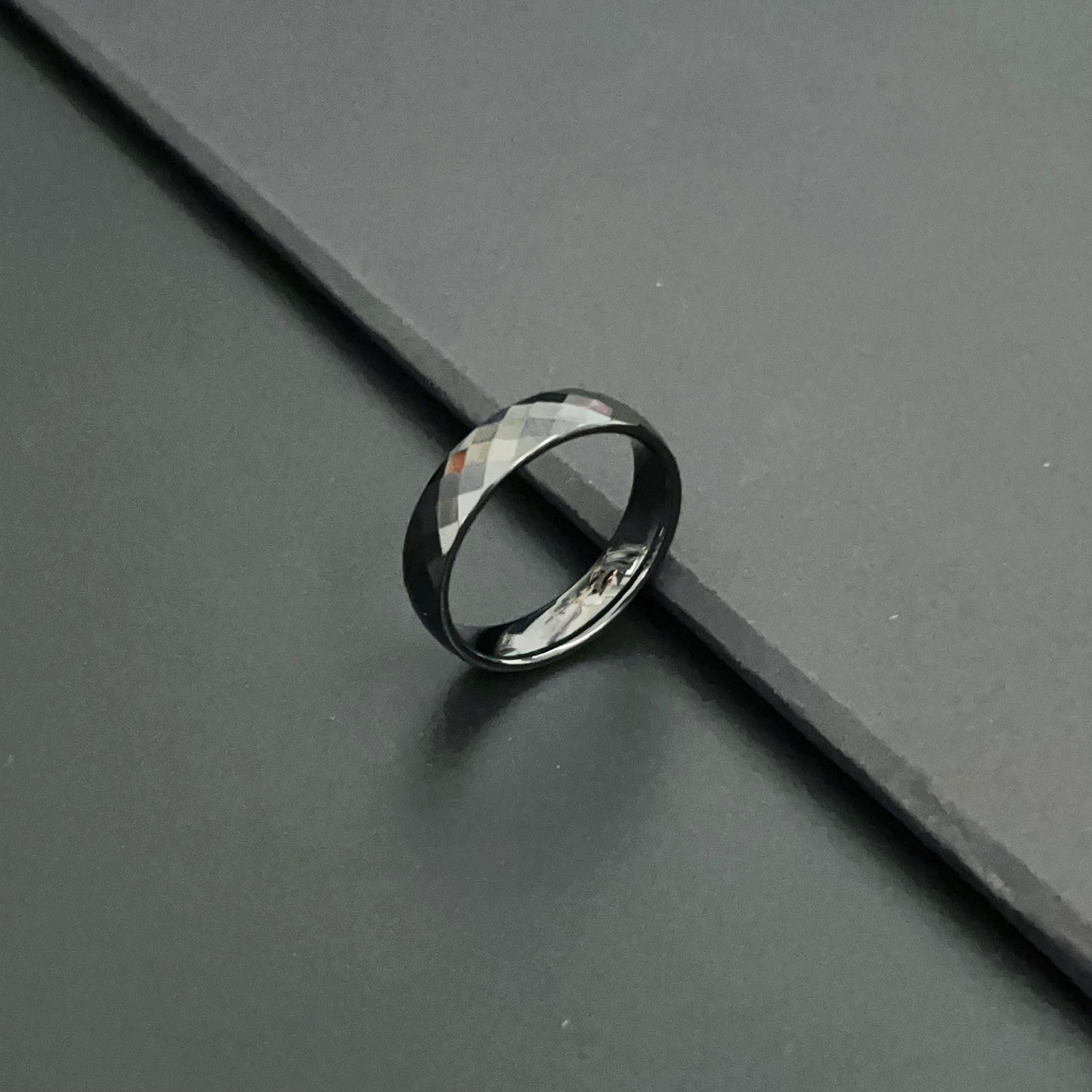 ブラックファセットバンドリング マットセラミックバンド - Etsy 日本