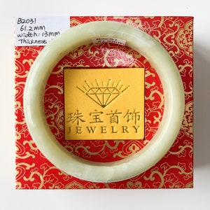 Jade Bangle 61.2mm Jade Bangle Natural Serpentine Authentic Grade A B2031
