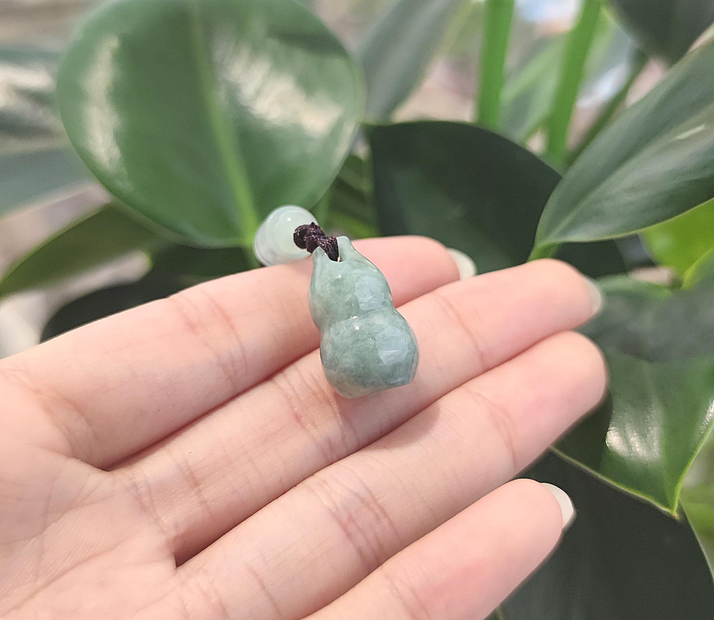 ひょうたん型翡翠ペンダント 天然ビルマ産翡翠 本物 グレードA - Etsy 日本