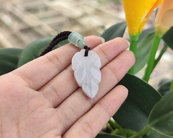 本物の葉型翡翠ペンダント 天然ビルマ産翡翠 グレードA - Etsy 日本