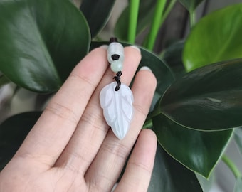 本物の葉型翡翠ペンダント 天然ビルマ産翡翠 グレードA - Etsy 日本