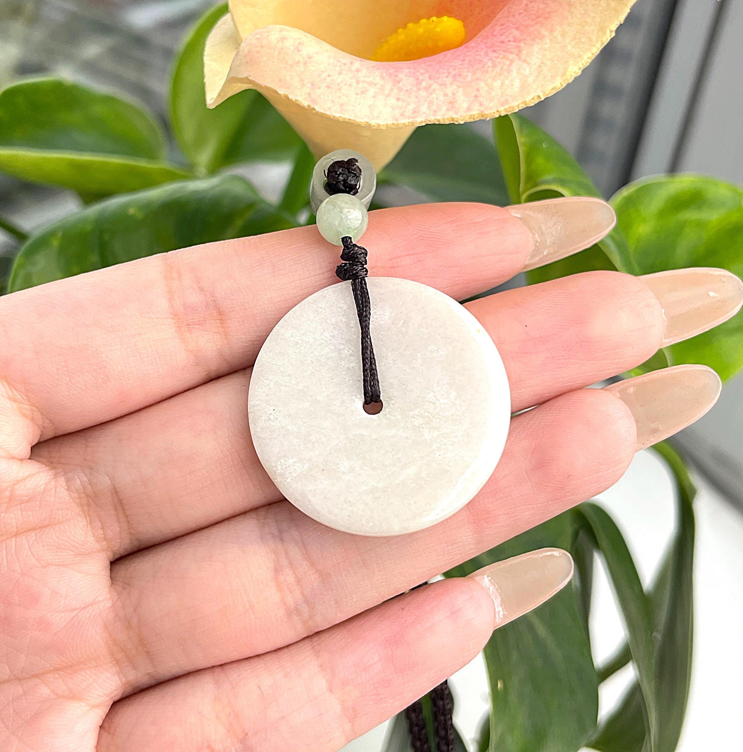 本物のビルマ産ドーナツ型翡翠ペンダントネックレス グレードA - Etsy 日本