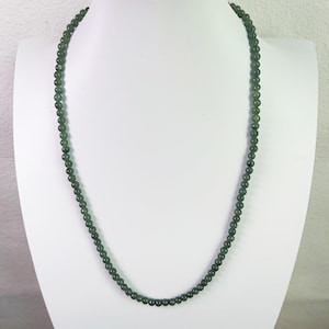 Jade Halskette Jade Perlenkette Authentische natürliche burmesische Jadeite Grade A N5006