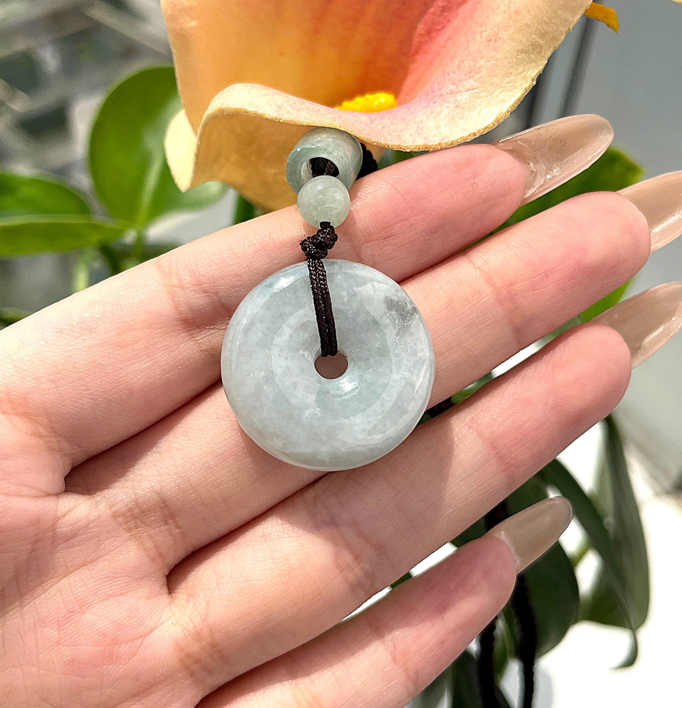 本物のビルマ産ドーナツ型翡翠ペンダントネックレス グレードA - Etsy 日本