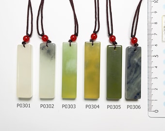 Authentic Jade Pendant Necklace Natural Serpentine Grade A