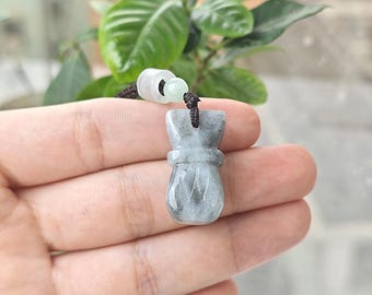 マネーバッグ翡翠ペンダント天然ビルマ翡翠本物グレードA - Etsy 日本