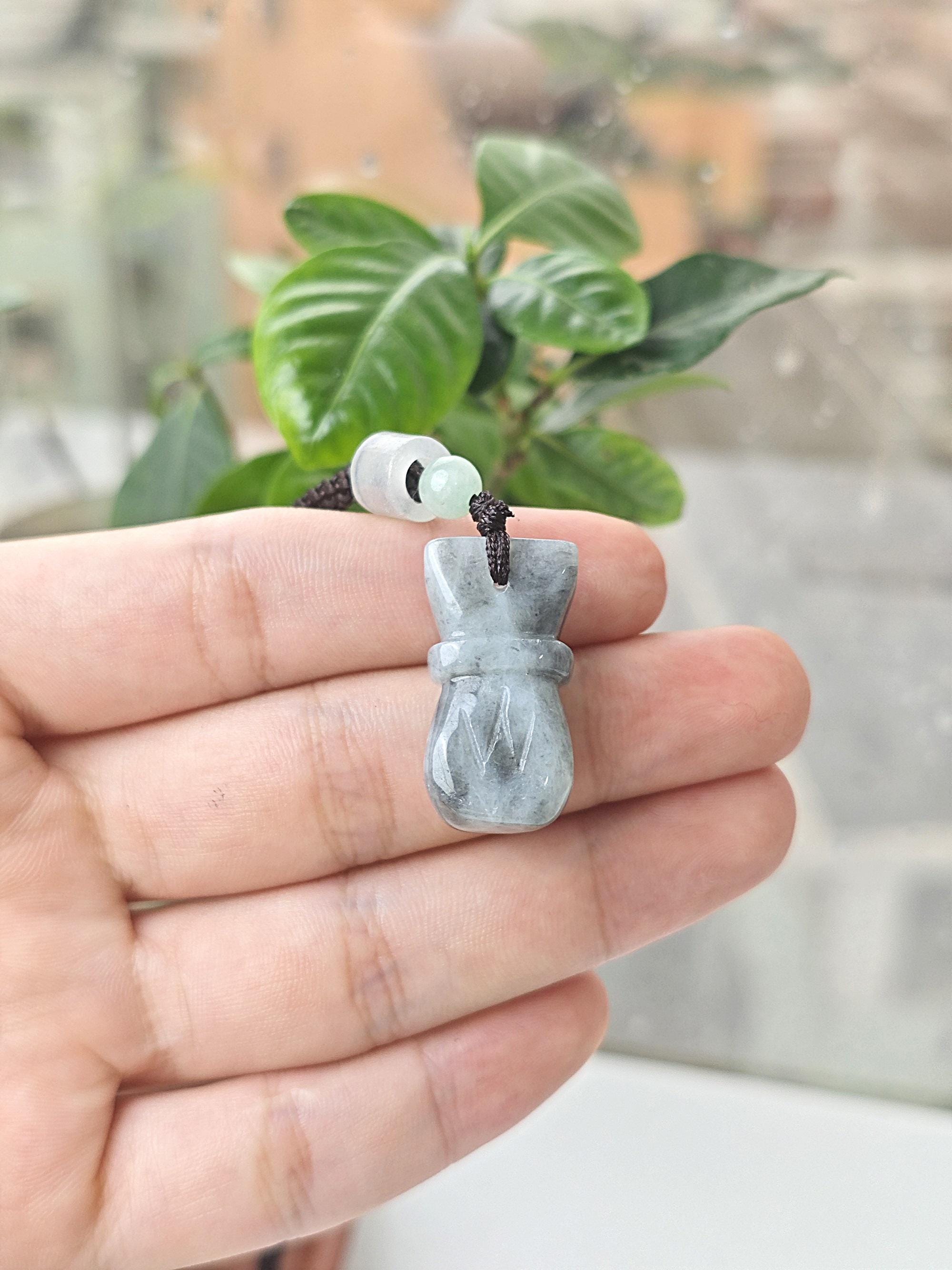 マネーバッグ翡翠ペンダント天然ビルマ翡翠本物グレードA - Etsy 日本