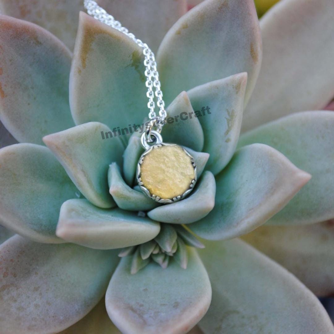 Libyan Desert Glass Pendant Silver jewelry Libyan Glass Pendant, real Libyan Desert Glass libyan tektite Authentic libyan desert glass