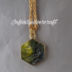 Natural Raw Moldavite Pendant in Sterling Silver| Moldavite Meteorite Pendant| Natural Moldavite Gem Anniversary Gift| Engagement Gift Party