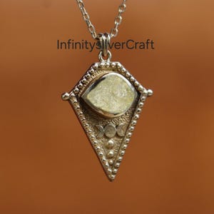 Libyskt ökenglas onda ögat-hänge Silversmycken Libyskt glashänge, libyskt ökenglas Libysk tektit Autentiskt libyskt ökenglas