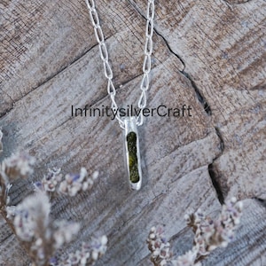 14k Gold zertifizierte A-Grade Moldavite aus Chlum, Tschechische Republik | 925 Sterling Silber, 18k Gelb / Rose Gold vergoldet | High Vibration Schmuck