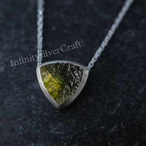 14k Gold zertifizierte A-Grade Moldavite aus Chlum, Tschechische Republik | 925 Sterling Silber, 18k Gelb / Rose Gold vergoldet | High Vibration Schmuck