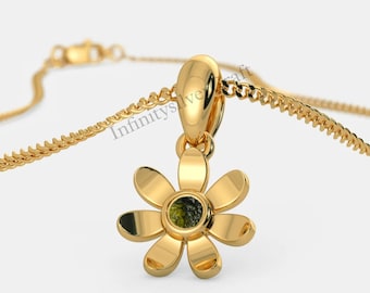 Dainty meteorite necklace, moldavite necklace, meteorite necklace, moldavite pendant, moldavite jewelry, Czech moldavite