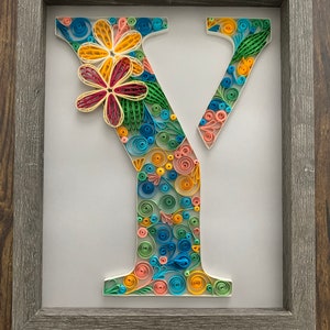 Quilled Letter Art- Framed