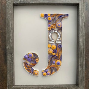 Quilled Letter Art- Framed