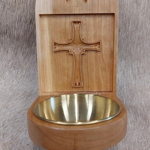 Catholic Holy Water Font- Cross