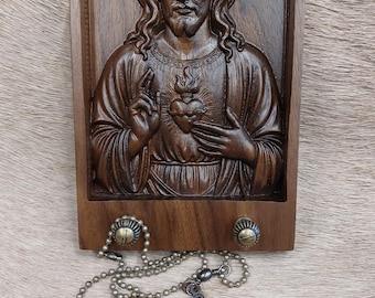 Catholic Rosary Hanger JESUS PRAYING