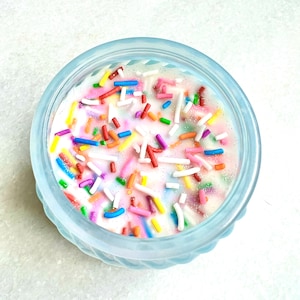 Sprinkle candle. Sweet candy candle. Soothing candle.  Calming candle