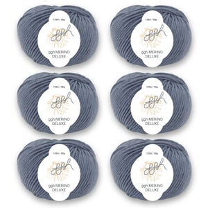 ggh Merino Deluxe - 300g Set (6x50g) - 004 - Medium Grey