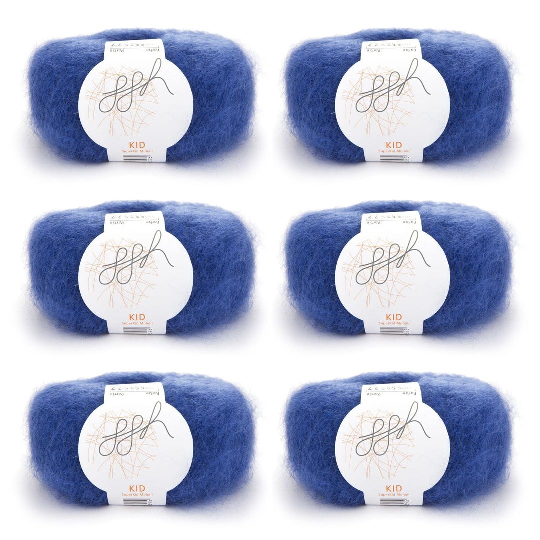 Ggh Kid Box - 6 Balls of Knitting Wool Made of Kid Mohair - Color 108 ...