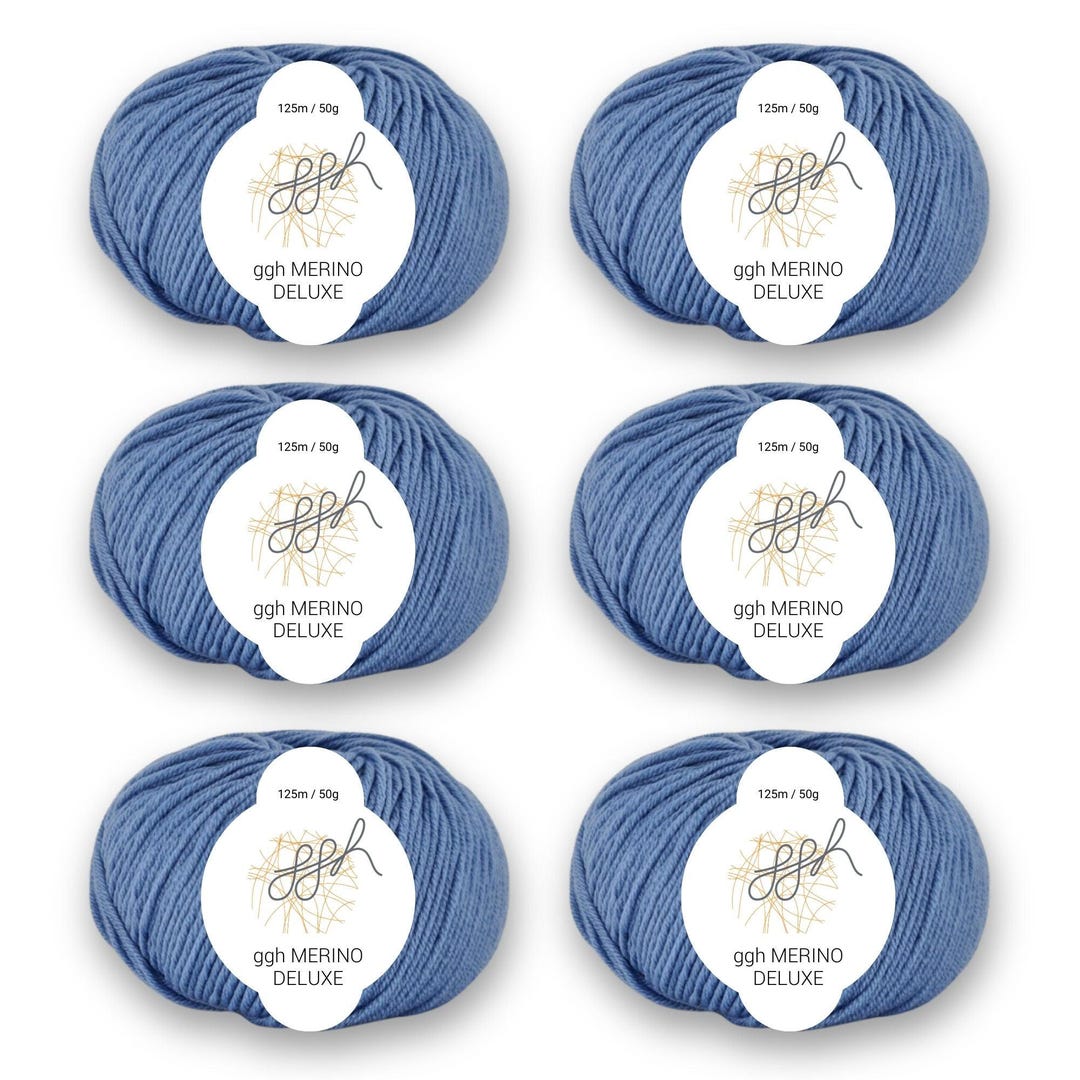Ggh Merino Deluxe - 300g Set (6x50g) - 024 - Sky Blue - Etsy