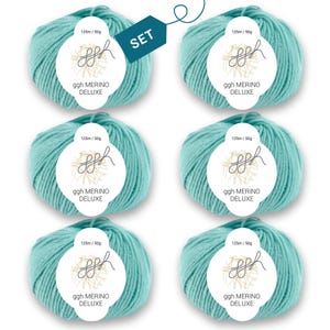 ggh Merino Deluxe - 300g set (6x50g) - 021 - turquoise