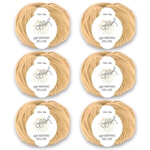 ggh Merino Deluxe - 300g Set (6x50g) - 008 – Beige Bruin
