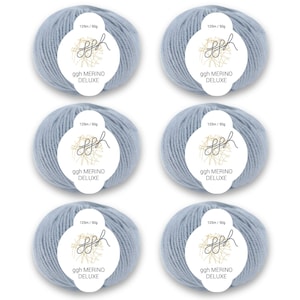 ggh Merino Deluxe - 300g set (6x50g) - 006 - lichtgrijs