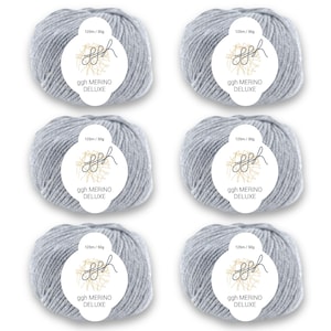 ggh Merino Deluxe - 300g Set (6x50g) - 005 - Grijs