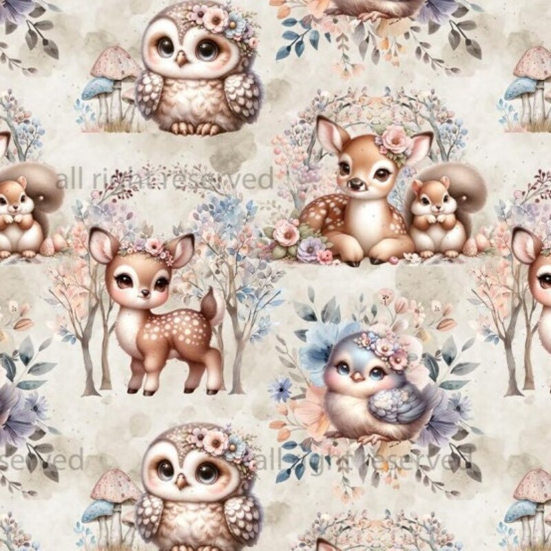 Fawn Pattern Print Fawn Print Fabric - Etsy