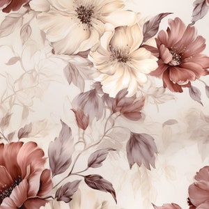 Pre-order jersey fabric cotton jersey 1.60 m extra wide floral roses flowers blossoms watercolor