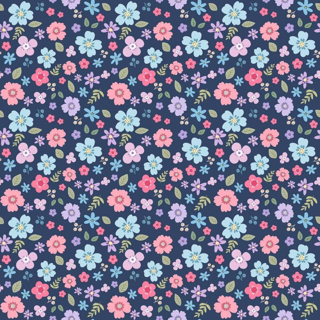 Scattered Patchwork Pre-order Exclusive Premium Cotton Fabric Patchwork Scattered Flowers ...