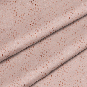 Pre-order waterproof impregnated polyester fabric tablecloth sold by the meter dots on old pink