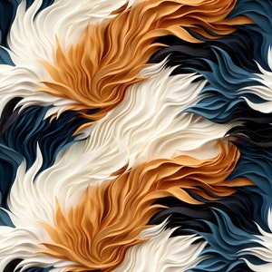 Pre-order soft printed artificial leather eco sold by the meter waves 1.40 m wide