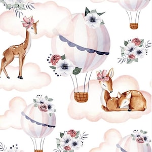 Pre-order Sweat Fabric French Terry Sold by the meter 1.70 m wide Balloon ride fawn