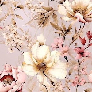 Pre-order Jersey Fabric Cotton Jersey 1.60 m extra wide Floral romantic flowers blossoms floral pattern roses pink cream