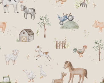 Pre-order! Available in cotton, jersey, sweat, or muslin + animals, farm, tractor, horses, ponies, chickens, ecru