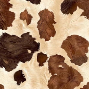 Reserva exclusiva de tela de algodón premium con piel de animal, vaca, manchas y motivo de piel.