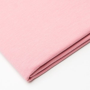 wahlweise UNI Baumwolljersey Single Jersey 180 cm breit 4 verschiedene Farben Rosatöne Flieder Creme Rosa Melange