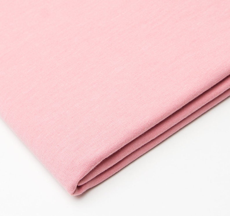 wahlweise UNI Baumwolljersey Single Jersey 180 cm breit 4 verschiedene Farben Rosatöne Flieder Creme Rosa Melange