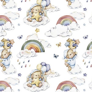 Pre-order Exclusive Premium Cotton Fabric Patchwork Sold by the Meter Teddy Boys