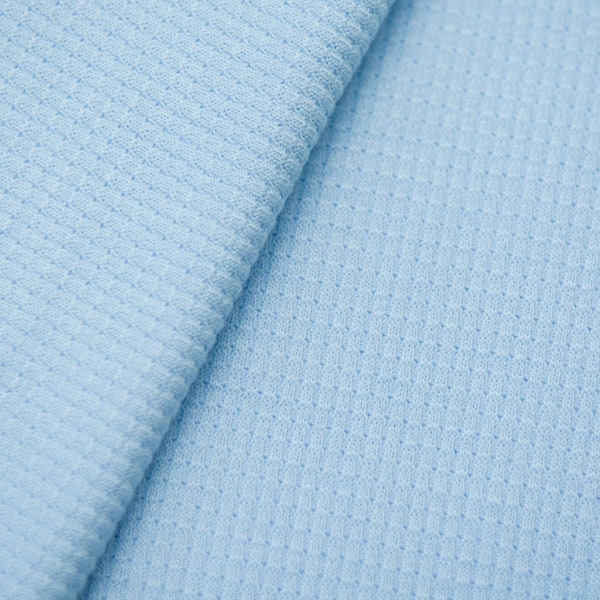 Vorbestellung zarter Waffelstoff Baumwolle ab 0,50 m x 160 cm extra breit + Hellblau Babyblau +