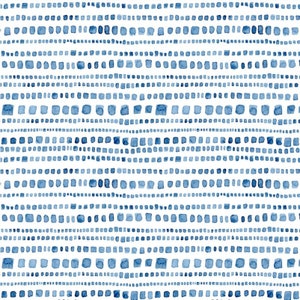 Pre-order jersey fabric sold by the meter 1.60 m extra wide dots stripes chain blue white